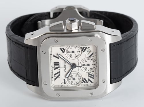 Front View of Santos 100 XL Chronograph