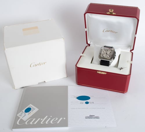 Box / Paper shot of Santos 100 XL Chronograph