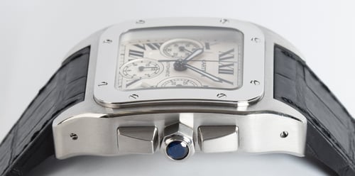 Crown Side Shot of Santos 100 XL Chronograph