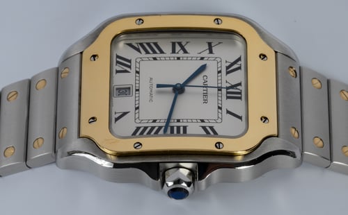 Crown Side Shot of Santos de Cartier Large
