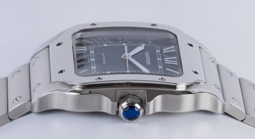 Crown Side Shot of Santos De Cartier - Large