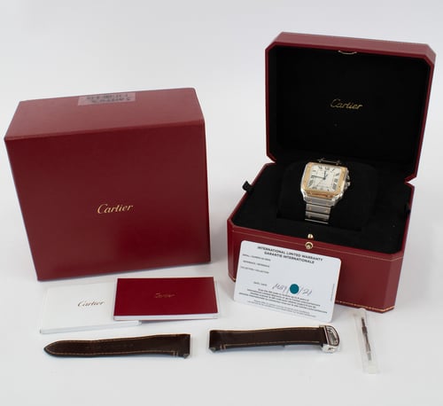 Box / Paper shot of Santos de Cartier Large
