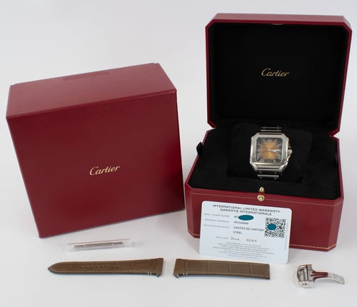 Box / Paper shot of Santos De Cartier Large