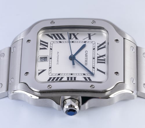 Crown Side Shot of Santos De Cartier - Large