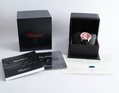 Box / Paper shot of Mille Miglia GT XL 'Rossa Corsa' Chronograph