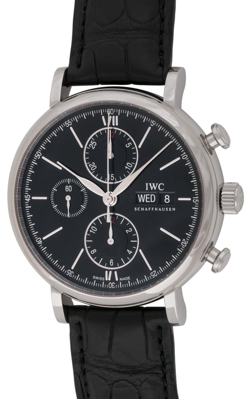 IWC Portofino Chronograph IW391008 - SOLD OUT - 2015 Black Dial