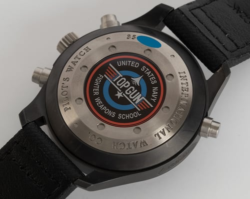 Caseback of Pilot's Watch Doppelchronograph Edition 'TOP GUN'