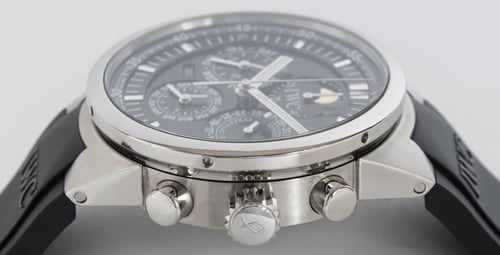 Crown Side Shot of GST Perpetual Calendar Chronograph