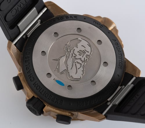 Caseback of Aquatimer Chronograph Expedition Charles Darwin