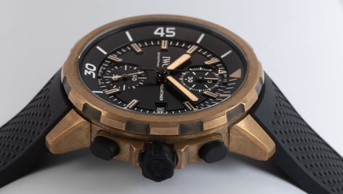 Crown Side Shot of Aquatimer Chronograph Expedition Charles Darwin