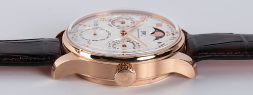 Crown Side Shot of Portugieser Perpetual Calendar