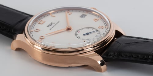 9' Side Shot of Portugieser Hand-Wound Eight Days
