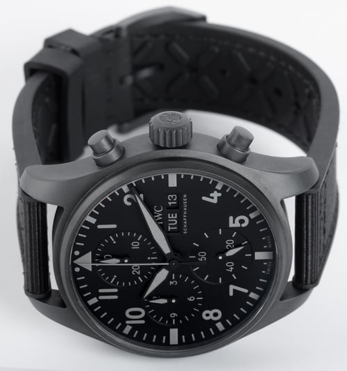 Front View of Top Gun Pilot Chrono 41 Ceratanium