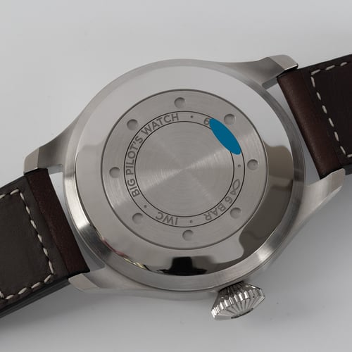 Caseback of Big Pilot's Watch 'Green Edition'