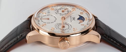 Crown Side Shot of Portugieser Perpetual Calendar