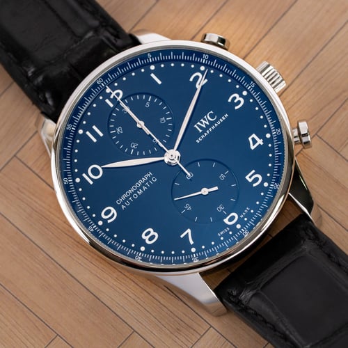 Stylied photo of  of Portugieser Chronograph Edition '150 Years'