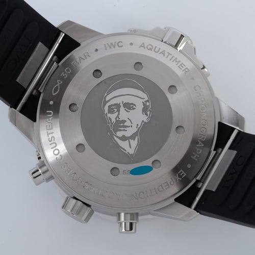 Caseback of Aquatimer Chronograph 'Expedition Jacques-Yves Cousteau'
