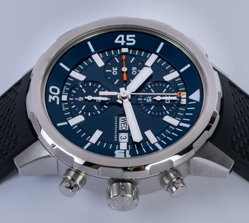 Crown Side Shot of Aquatimer Chronograph 'Expedition Jacques-Yves Cousteau'