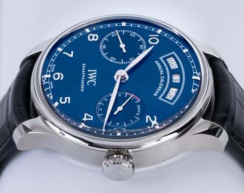 Crown Side Shot of Portugieser Annual Calendar