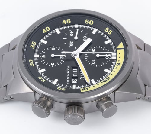 Crown Side Shot of Aquatimer Chrono-Automatic