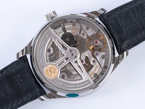 Caseback of Portugieser Automatic 7-Day Power Reserve