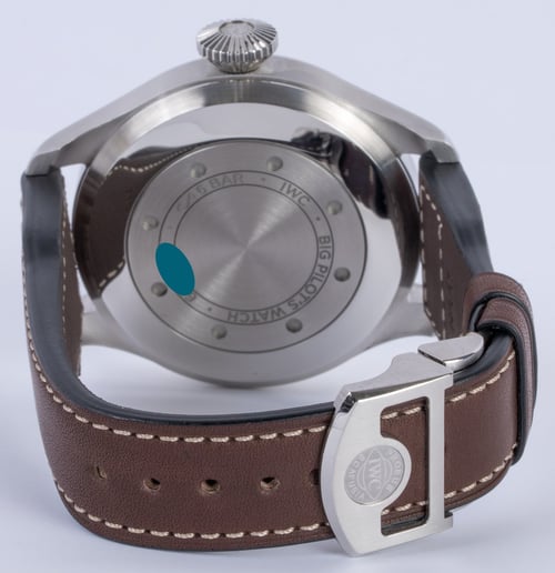 Rear / Band View of Big Pilot's Watch 'Green Edition'