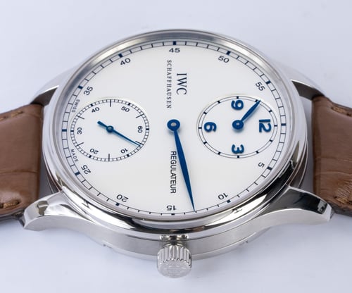 Crown Side Shot of Portugieser Regulator