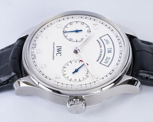 Crown Side Shot of Portugieser Annual Calendar
