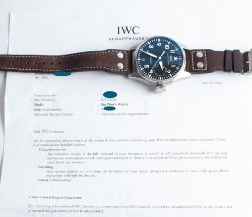 Paper shot of Big Pilot Seven Day