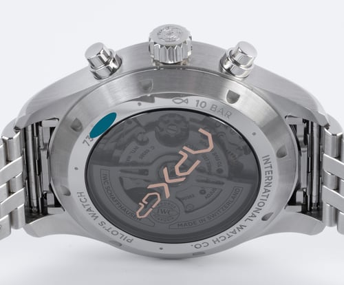 Caseback of Pilot’s Chronograph APXGP 43mm