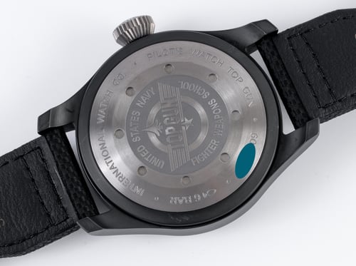 Caseback of Big Pilot Top Gun 46mm