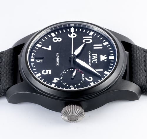 Crown Side Shot of Big Pilot Top Gun 46mm