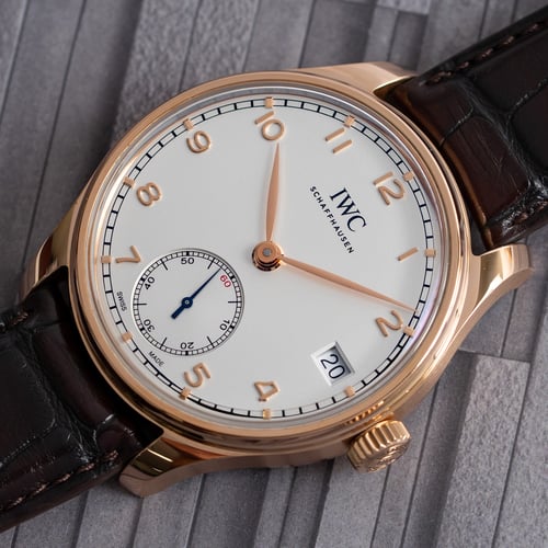 Stylied photo of  of Portugieser Hand-Wound Eight Days