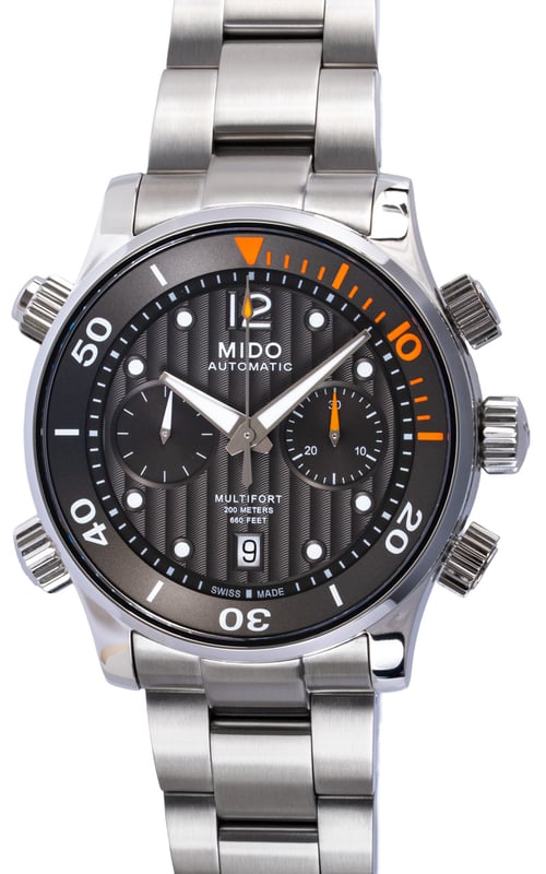 Mido Multifort Diver Chronograph M0059141106000 - Grey Dial, Steel