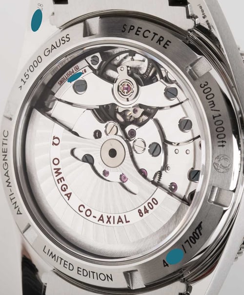 Caseback of Seamaster 'SPECTRE' LE 300 Master Co-Axial