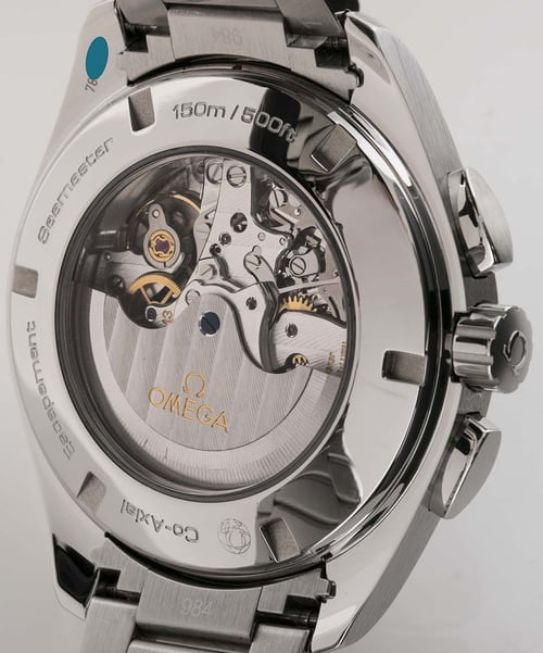 Caseback of Seamaster Aqua Terra Chronograph