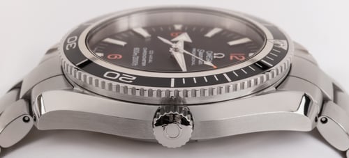 Crown Side Shot of Seamaster Planet Ocean