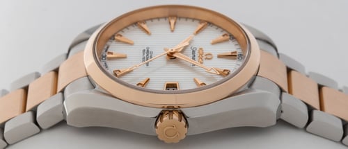 Crown Side Shot of Seamaster Aqua Terra 38.5 MM
