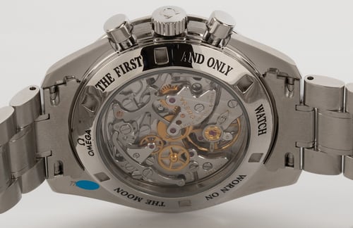 Caseback of Speedmaster Moonwatch 'Sapphire Sandwich'