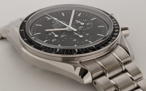 9' Side Shot of Speedmaster Moonwatch 'Sapphire Sandwich'