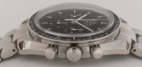Crown Side Shot of Speedmaster Moonwatch 'Sapphire Sandwich'