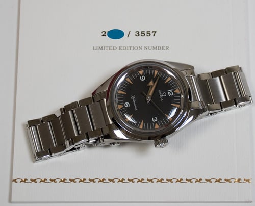 Paper shot of Seamaster Railmaster 1957 Trilogy