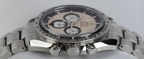 Crown Side Shot of Speedmaster 'The Legend' Schumacher