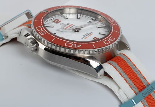 9' Side Shot of Planet Ocean 600m Master Co-Axial