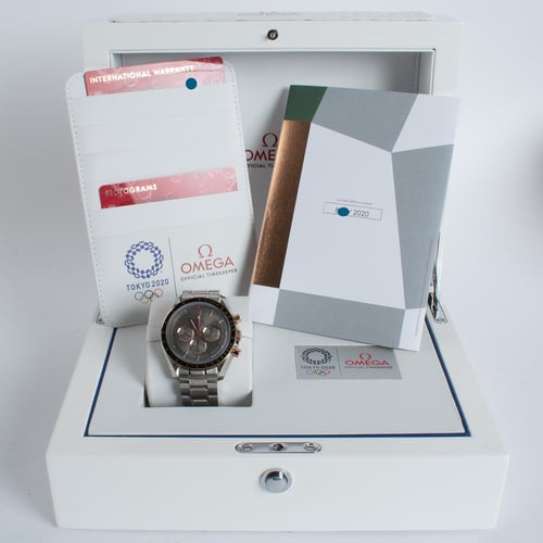Paper shot of Speedmaster Tokyo 2020 Olympic