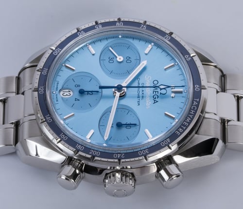 Crown Side Shot of Speedmaster 38