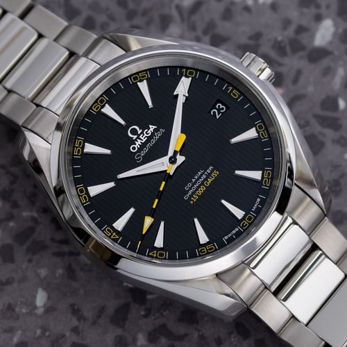 Stylied photo of  of Seamaster Aqua Terra 'Bumblebee' 15,000 Gauss