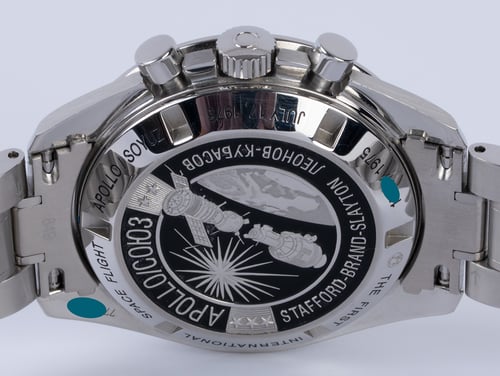 Caseback of Speedmaster Apollo Soyuz 'Moonwatch'