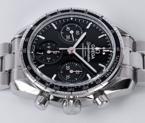 Crown Side Shot of Speedmaster 38