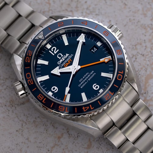 Stylied photo of  of Seamaster Planet Ocean GMT 'Goodplanet'
